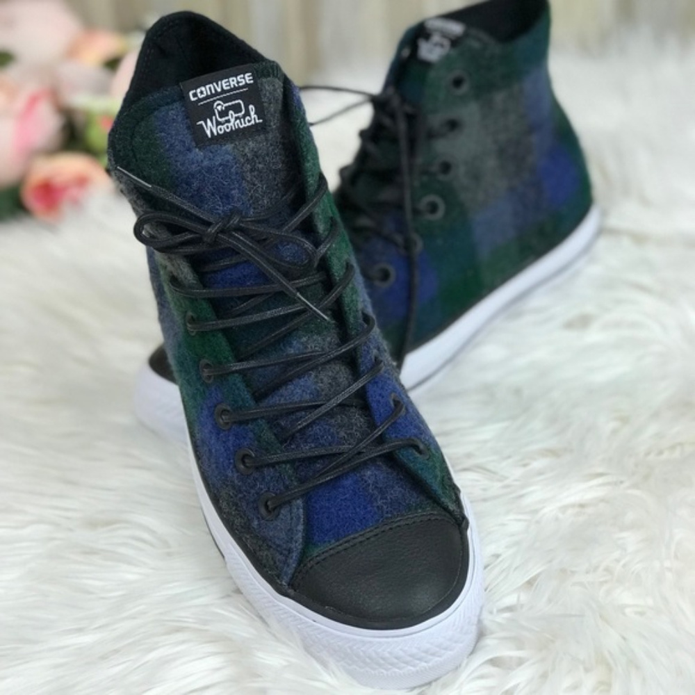 Converse&Woolrich Ctas HI Almost Black W AUTHENTIC - Picture 2 of 8
